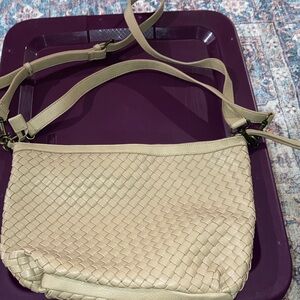Sonoma Woven Tan Crossbody Bag